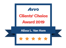 avvo clients choice award 2019 logo for alissa van horn