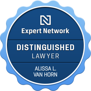 expert network distinguished lawyer logo for alissa van horn